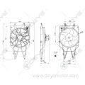 1075123 Car radiator cooling fan motor